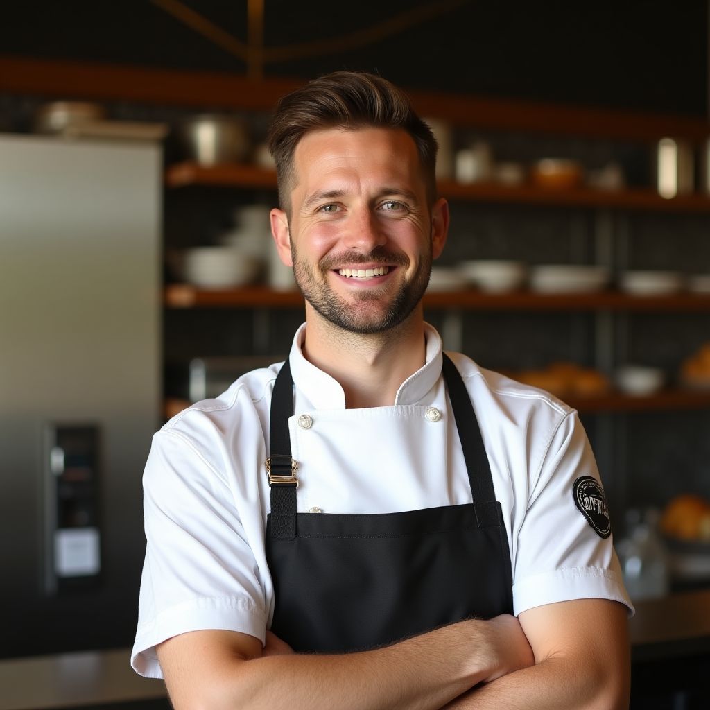 Baker James anzac biscuit expert in bakery