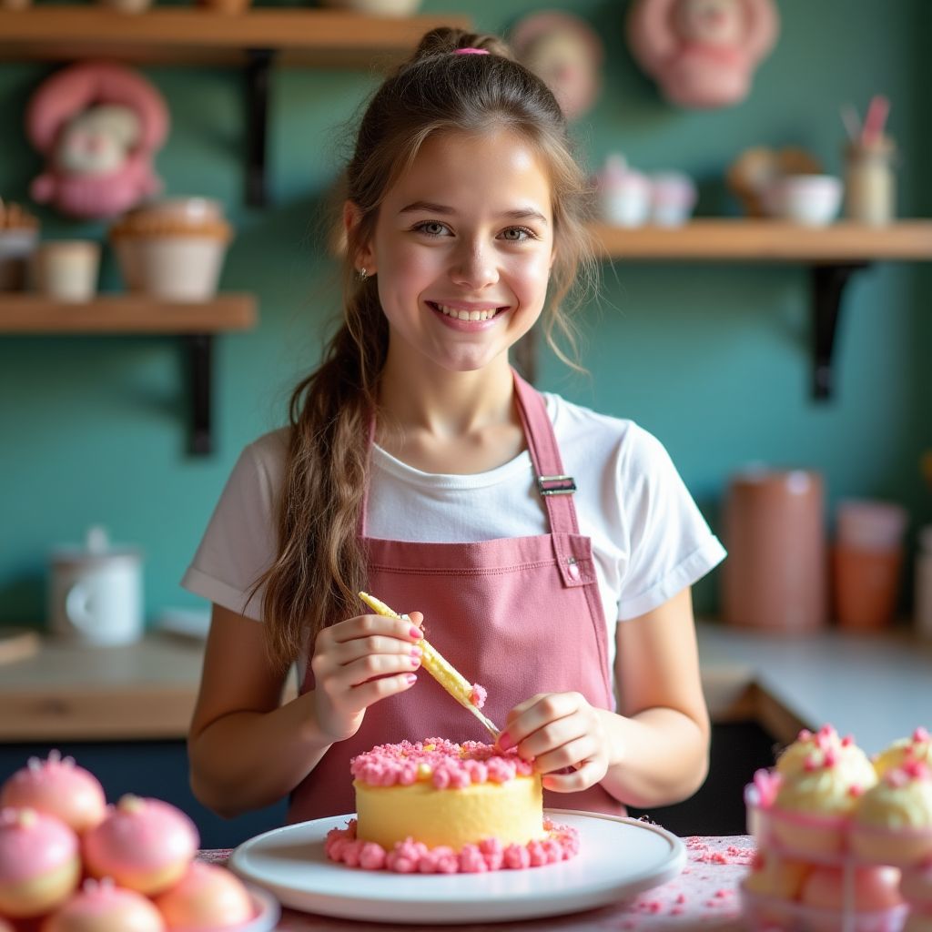 Emma candy style decorator with colorful creations