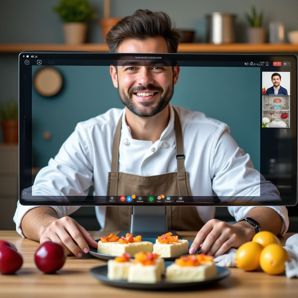 Online dessert making webinar session